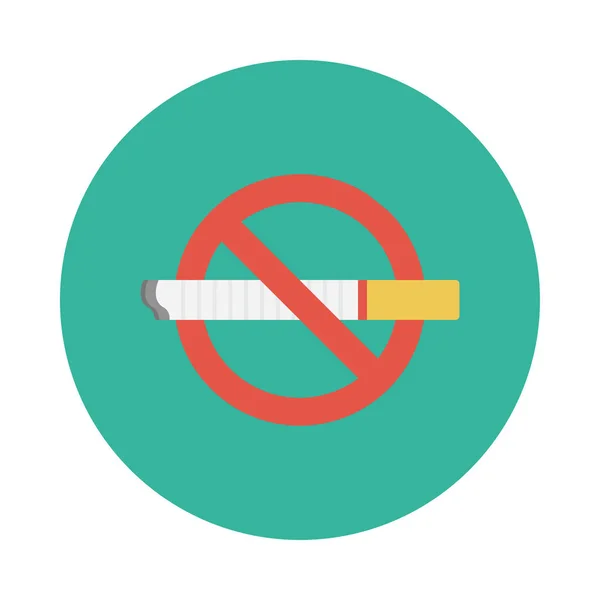 Smoking Glyph Flat Vector Icon — Stock Vector