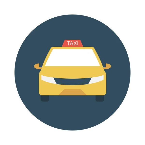 Cab Glyph Flat Vector Icon — Stock Vector