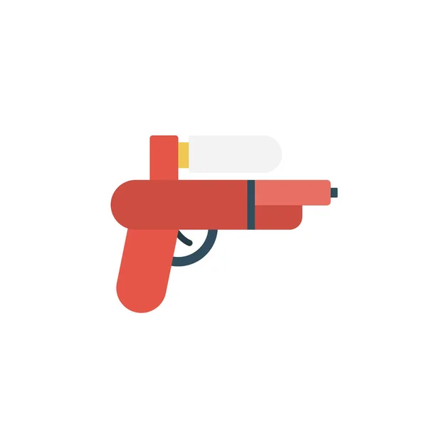 Pistole Glyphen Flache Vektor Symbol — Stockvektor
