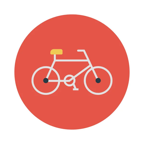 Fiets Glyph Plat Vector Pictogram — Stockvector