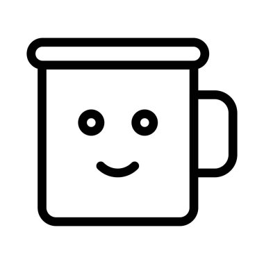 kupa ince çizgi vektör simgesi