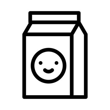 paket ince çizgi vektör simgesi