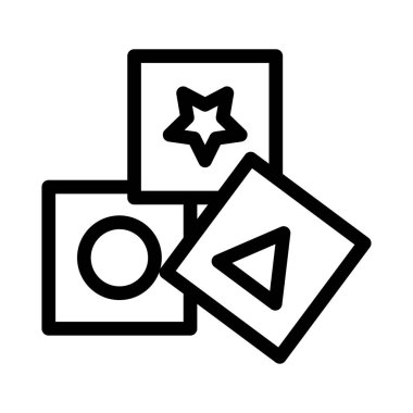 oyuncaklar ince çizgi vektör simgesi