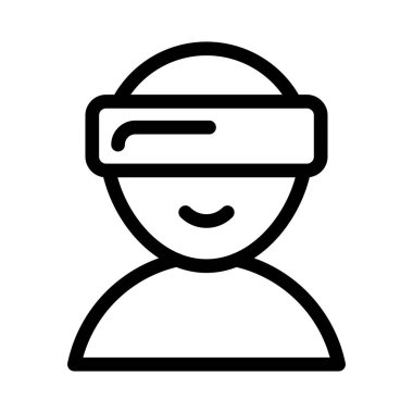 gözlük ince çizgi vektör simgesi