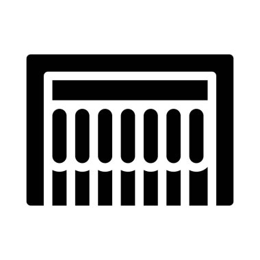 fayans glyph düz vektör simgesi