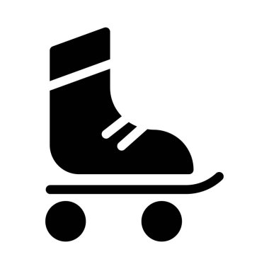 paten glyph düz vektör simgesi