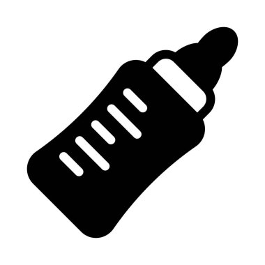 süt glyph düz vektör simgesi