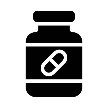 kavanoz glyph düz vektör simgesi