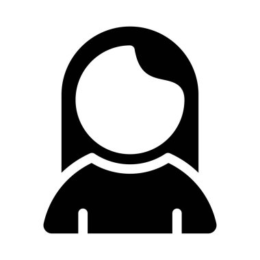 çocuk glyph düz vektör simgesi