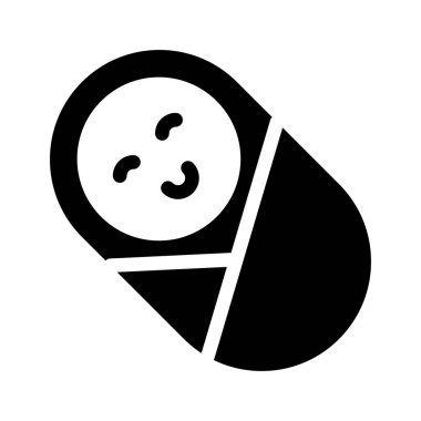 çocuk glyph düz vektör simgesi