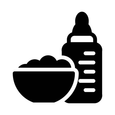 süt glyph düz vektör simgesi