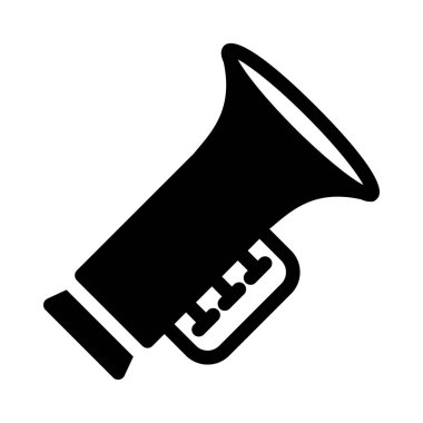 Saksafon sembolü düz vektör simgesi