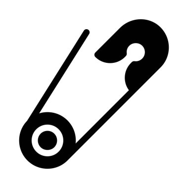 İğne glifli düz vektör simgesi