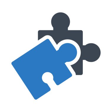 jigsaw glyph renk vektör simgesi