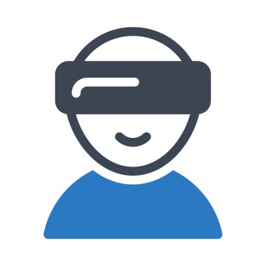 Gözlük glif simge renk vektör