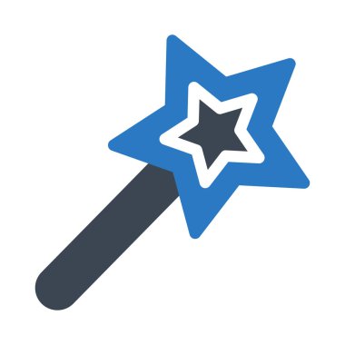 wand glyph renk vektörü simgesi