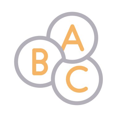 blok renk çizgisi vektör simgesi