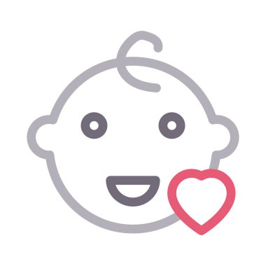 çocuklar renk çizgisi vektör simgesi