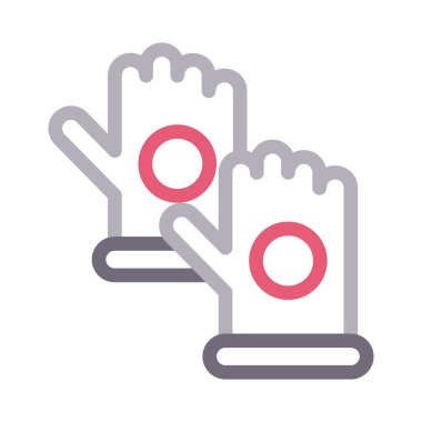 el rengi çizgi vektör simgesi