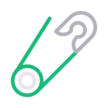 İğne rengi çizgi vektör simgesi