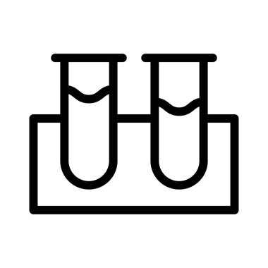 Tüp ince çizgi vektör simgesi