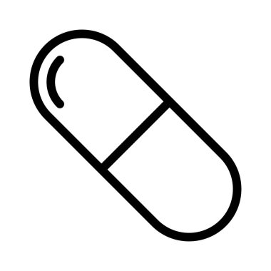 Pills ince çizgi vektör simgesi