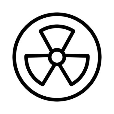 radyoaktif ince çizgi vektör simgesi