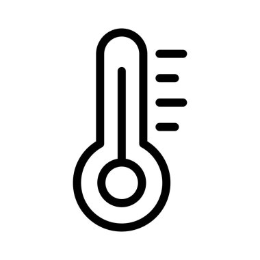 Termometre ince çizgi vektör simge