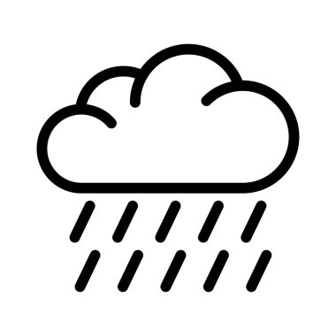 yağmur ince çizgi vektör simgesi