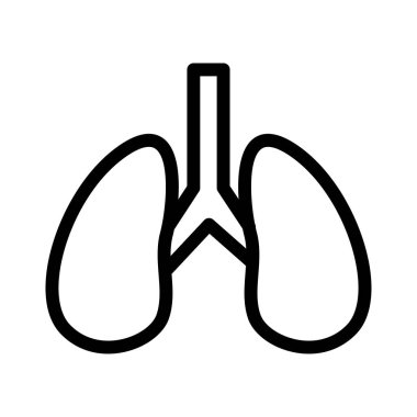 nefes ince çizgi vektör simgesi