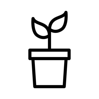 doğa ince çizgi vektör simgesi