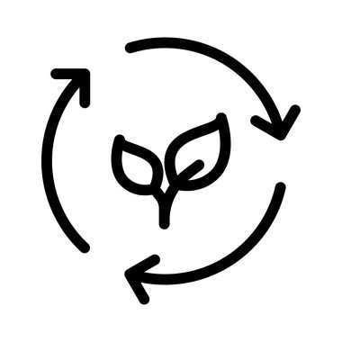 enerji ince çizgi vektör simgesi