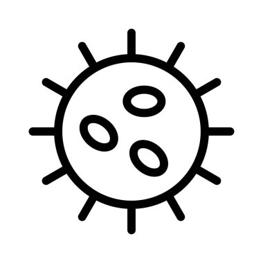 Virüs ince çizgi vektör simgesi