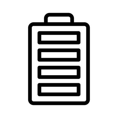 pil ince çizgi vektör simgesi