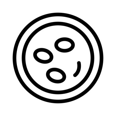 mikroplar ince çizgi vektör simgesi