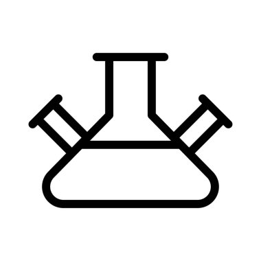 Laboratuar ince çizgi vektör simgesi