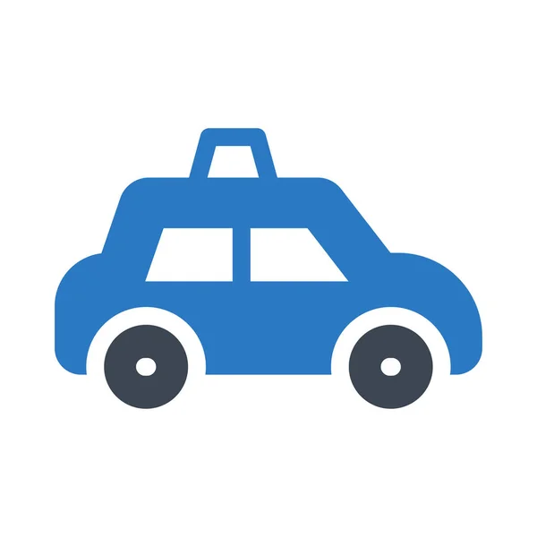 Coche Glifo Color Vector Icono — Vector de stock