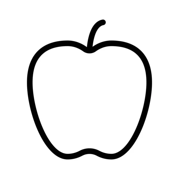 Fruit Mince Ligne Vecteur Icône — Image vectorielle