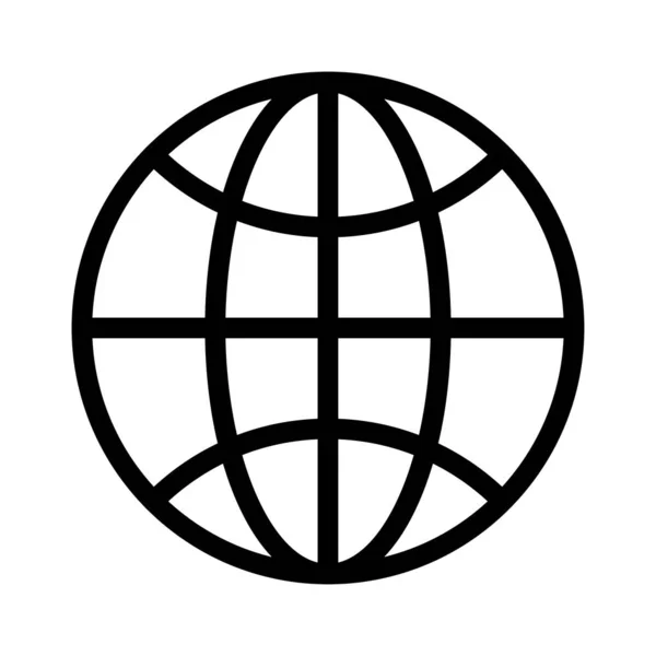 Εικονίδιο Διάνυσμα Παγκόσμιο Λεπτή Γραμμή — Διανυσματικό Αρχείο