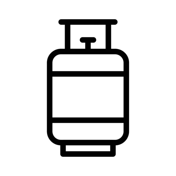 Icône Vectorielle Ligne Mince Gaz — Image vectorielle