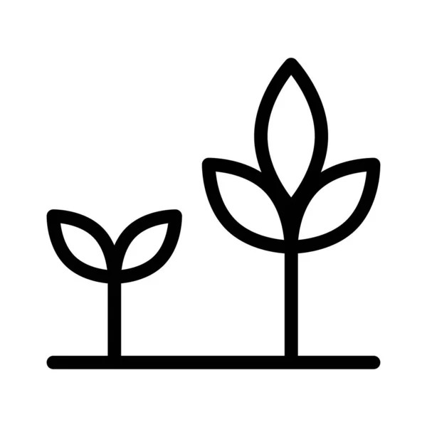 Pflanze Dünne Linie Vektor Symbol — Stockvektor