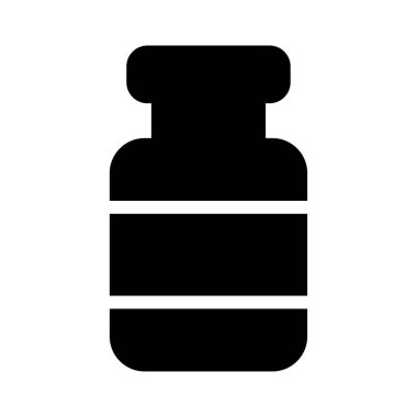 şişe glyph düz vektör simgesi