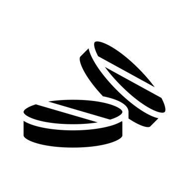 düz uyuşturucu glif simge vektör