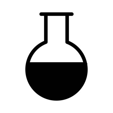 laboratuvar glyph düz vektör simgesi