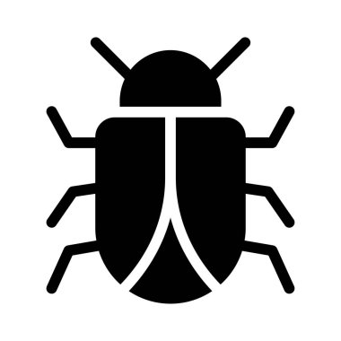 böcek glif simge vektör