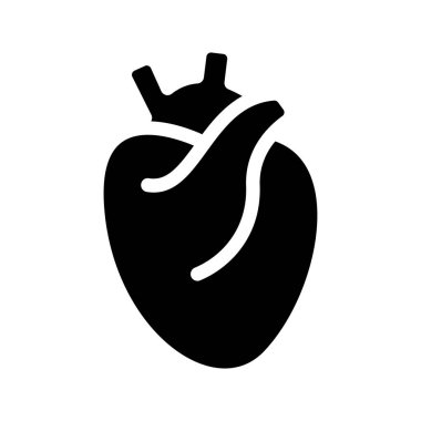 vücut glyph düz vektör simgesi