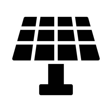 panel glyph düz vektör simgesi