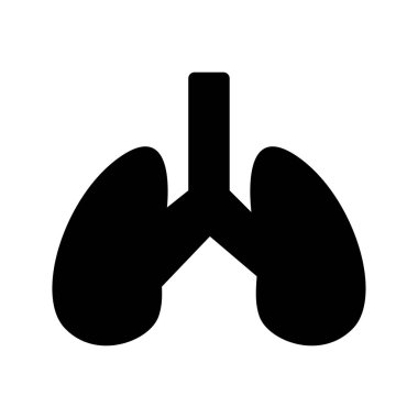 nefes kabartması düz vektör simgesi