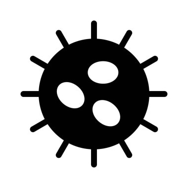 virüs glyph düz vektör simgesi