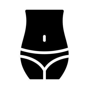 vücut glyph düz vektör simgesi